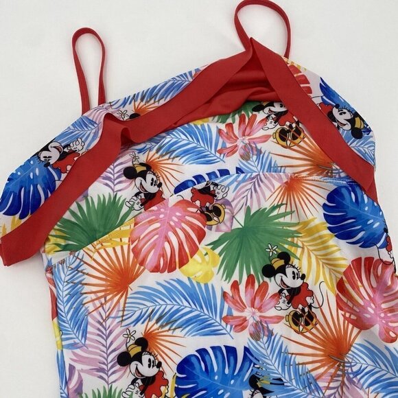 Disney Women's Size M Minnie Mouse One Piece Swimsuit 50+SPF Colorful - Picture 6 of 11